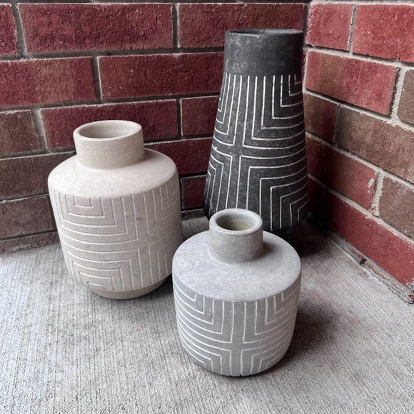 TARGET PROJECT 62 GEOMETRIC STRIPES VASE BLACK 1CT - Picture 5 of 7